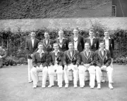 Team Group Frank Lowson Don Kenyon Tony Locke Bob Appleyard 1954 OLD PHOTO
