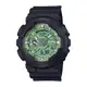 G-SHOCK CASIO 卡西歐 經典酷黑 獨特百搭 鼠尾草綠錶盤 人氣雙顯 GA-110CD-1A3_51.2mm