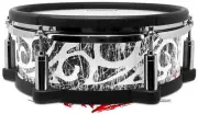Skin Drum Shell Wrap for Roland PD108 Folder Doodles White