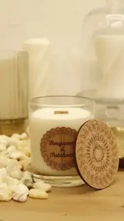 Bergamot & Patchouli soy candles 8 oz Handmade 30 Hours burn time