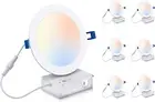 6 Inch 3000K/ 4000K/ 5000K Selectable,Dimmable Recessed Lighting 15W Cri90+,Ultr