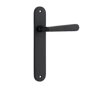 Iver Copenhagen Door Lever Handle on Oval Backplate Matt Black
