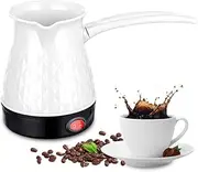 Vegena Espresso Maker Induction, 500 ml Turkish Coffee Pot, Electric Turkish Coffee Machine, Electric Coffee Pot for Home, Office, Mocha & Tea, Travel (White)