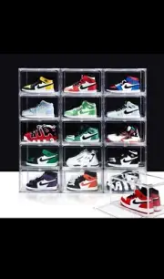 1 Pack Shoe Boxes,Acrylic Shoe Display Box,Stackable clear shoe box,Clear Pl...