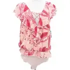 Guess Angelino Bloom Print Mauve Everly Bodysuit Size Medium
