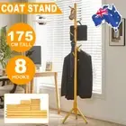 Wooden Stability Coat Rack Standing Tree Hook Coats Hat Scarves Handbags Bedroom