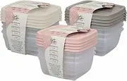 Plastic Container Square Containers Set Airtight Food Storage Containers With Lids For Microwave Freezer And Dishwasher Kitchen Essentials 300ml Capacity Assorted Colour 4.5 X 10.9 X 10.9cm (4Pc)