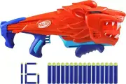 NERF Wild Lionfury, Easy Play Dart Blaster, 16 Nerf Elite Darts