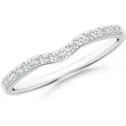 Classic Diamond Half Eternity Contoured Wedding Ring