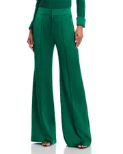 Alice and Olivia Dylan High Rise Wide Leg Pants in Satin