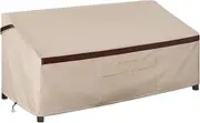 Patio Sofa Cover Waterproof 87 inch Heavy Duty Outdoor Furniture Loveseat Cover with Air Vent UV Resistant Tear Resistant Beige/Brown Heavy Duty Large High Back Outside Loveseat Covers