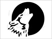Wolf Moon Howl Stencil Halloween Pumpkin Carving 8.5" x 11" Reusable Sheet S739