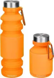 Collapsible Water Bottle, Reuseable BPA Free Silicone Foldable Water Bottles