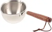 SHERCHPRY Small Chocolate Milk Chai Pot Oil Boil Pot Japanese Hot Pot Shabu Hot Pot Pan Japanese Cookware Babish Cookware Japanese Pan Steel Pan Stainless Steel Induction