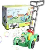 Lawn Mower Bubble Toy - Party Automatic Bubble Maker with Light and Sound | Sunny Days Entertainment Upgrade Bubble Blower, Leak Proof Automatic Bubble Maker Toys for Preschool Boys Girls