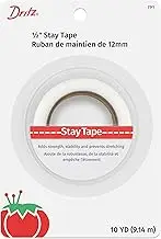 Dritz 791 Stay Tape, 1/2-Inch x 10-Yards, White