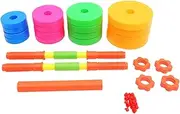 TOGEVAL 1Set Adjustable Plastic Dumbbells for Fun Arm Exercise with Water Weight Options for Workouts and Early Fitness Training Preschool Workout Equipment
