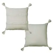 Accessorize Indra Cotton Cover Filled Cushion - Grey