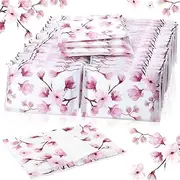 Geyee 50 Packs Facial Tissue Slim Tissues Bulk Wallet Size Travel Disposable Pocket Wedding for Guest School Purse Home Supplies, 500 Sheets 3 Ply (Pink Magnolia) (OF-Geyee-2340)