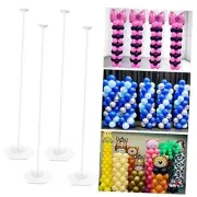 4 Set of 63 Inch Metal Balloon Column Stand with Water Weight, Internal