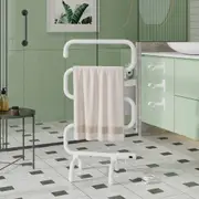 Advwin 5 Bars Electric Heated Towel Rail Rack Freestanding/Wall Mounted Clothes Warmer Ladder Rack Tower Dryer