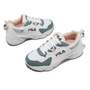 Fila 休閒鞋 Hidden Tape 7 女鞋 灰 粉紅 復古 老爹鞋 斐樂 5J944X116