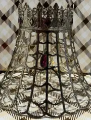 Bath & Body Works Gold Jewel Spider Web Single Wick Candle Holder Halloween