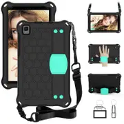 Hive SamSung Tab A7 Lite 8.7/Tab A8 Tablet Case Durable Stand Cover With Shoulder Strap-BlackAqua