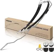 A-Premium Power Steering Hose Pressure Hose Line Assembly Compatible with BMW 550i 2008-2010 650i 2009-2010 4.8L From Pump (Upper)