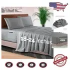 1500 Thread Count Soft Microfiber Bed Sheet Set - Grey Queen Size, 4 Pieces