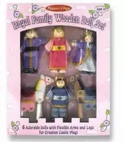 Melissa & Doug Royal Family Wooden Poseable Doll Set NEW MIB RARE