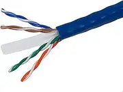 Monoprice Cat6 Ethernet Bulk Cable - Network Internet Cord - Stranded, 550Mhz, UTP, CM, Pure Bare Copper Wire, 24AWG, 250ft, Blue