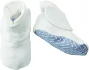 Ultra Soft Stay-On Booties for 0-6 Months Baby, White,