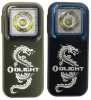 Olight Oclip Dragon Clip Light w/White & Red Light, 300L, 70 M, Black & OD Green