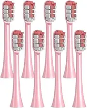 Replacement Toothbrush Head, Compatible With ROAMAN E7/V5/S3/P6/P7/P20/L11/L12/K1/K7 Electric Toothbrush(8pcs PINK)