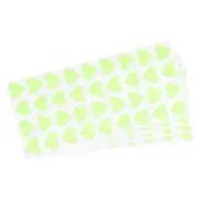 Glow in the Dark Tape Heart,0.78" Heart 36 Glow Heart on 1 Sheet Green 4pcs