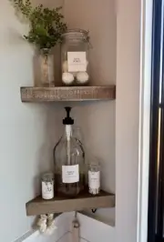 2: Wall Corner Shelf Floating Shelves Mounted Display Shelving 12 13/15” x 6.5”