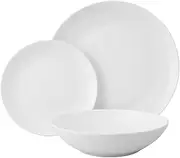 [Wilkie Brothers] DW Coupe Fine Bone China 12-Pieces Dinner Set, White