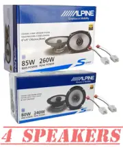 Alpine S-Series Front & Rear Door Speakers for 2002-2008 Dodge RAM 1500,2500