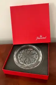 New in Box BACCARAT CRYSTAL "Rosace" Champagne Wine Coaster/Decanter Stand