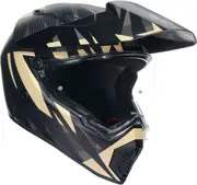 AGV AX-9 Steppa 06 Helmet, black-beige, Size M for Men Black Beige