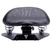 Black Alligator Motorcycle Leather Solo Driver Seat for Harley Chopper Honda UK
