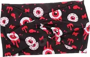 [FRCOLOR] Blood-eyed Headband for Women Wide Knotted Hairband Scary Halloween Accessory Elastic Non-slip Design
