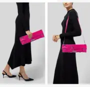 NWT Burberry Bridle Elongated Pink Patent Leather Shoulder Bag Italy $1095 NEW