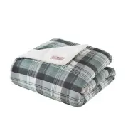 NEW Woolrich Tasha Oversized Sofstpun Down Alternative Throw in Grey