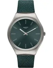 [Swatch] Skinpetrol Light Green Leather Quartz Watch