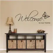 Wall Stickers custom colour welcome home butterfly vinyl decal decor Nursery kid