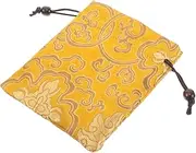 Abaodam Chinese Embroidered Silk Jewelry Pouch Luxurious Coin Purse for Women Compact Travel Friendly Drawstring Bag for Necklaces Bracelets Small Item Storage