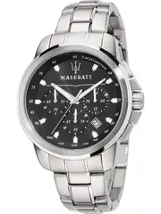 Maserati Chronograph R8873621001 Black Dial Silver Stainless Steel Unisex Watch