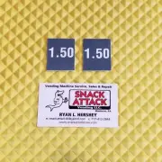 (2) SODA VENDING MACHINE $1.50 VEND LABEL PRICE STICKERS / Free Ship!